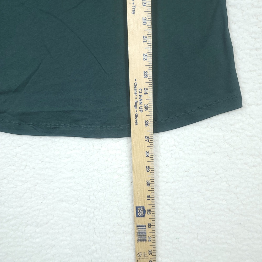 Boden Puff Shoulder Top Women Size 14 Dark Green Cotton Modal Long Sleeve J0847 - Picture 5 of 8